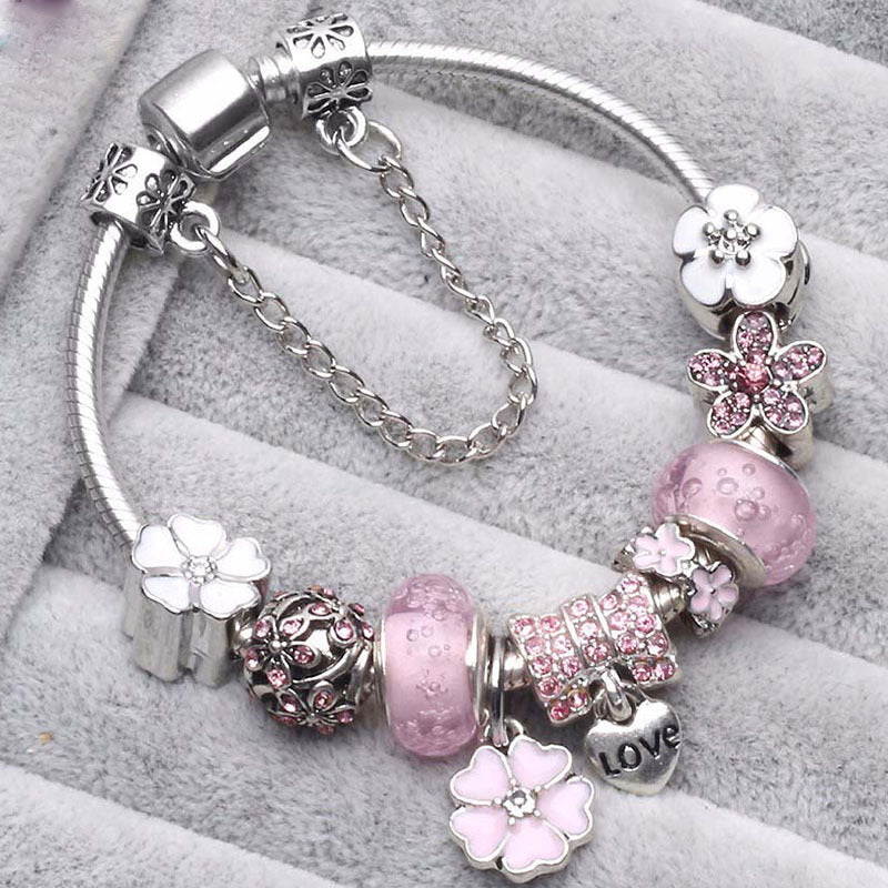 W&W Mode | Pfirsichblüten Charme Armband