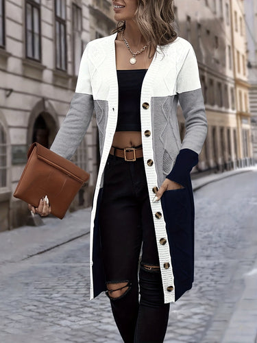 WW | Vielseitige Strickjacke mit langen Ärmeln