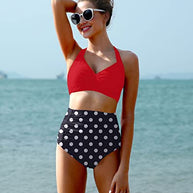 WW | Zwei Stück Sweetheart Ausschnitt High Waist Bikini Satz