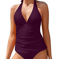 WW | Halter Tankini Badeanzüge Für Damen Mit Bauchkontrolle
