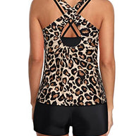 WW | Athletischer Sport Bh Und Boyshorts 3 Teilige Tankini Badeanzüge