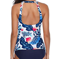 WW | Hochgeschlossenes Halter Scoop Back Tankini Mit Shorts