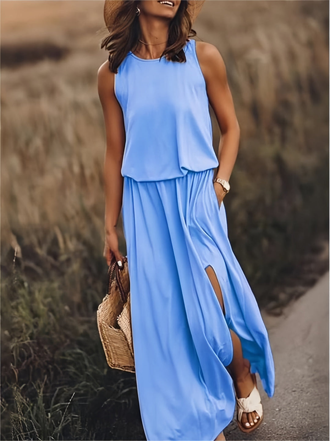 W&W Mode | Schlichtes Boho Maxikleid Aus Modal Für Damen