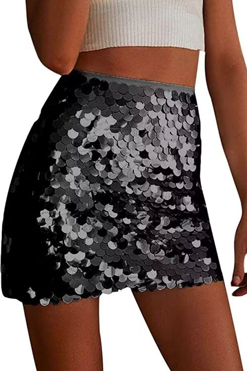 W&W Mode | Rosiedress Elastischer Bund Pailletten Bodycon Minirock