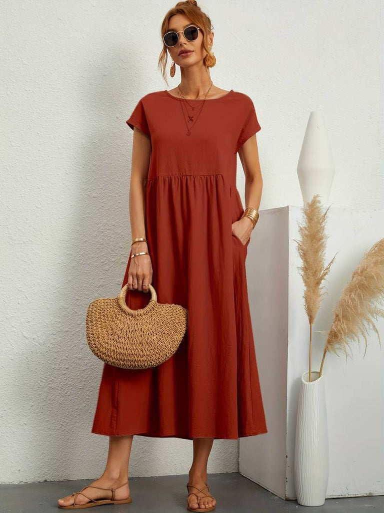 WW | Lässiges, Weites Sommerkleid mit Taschen