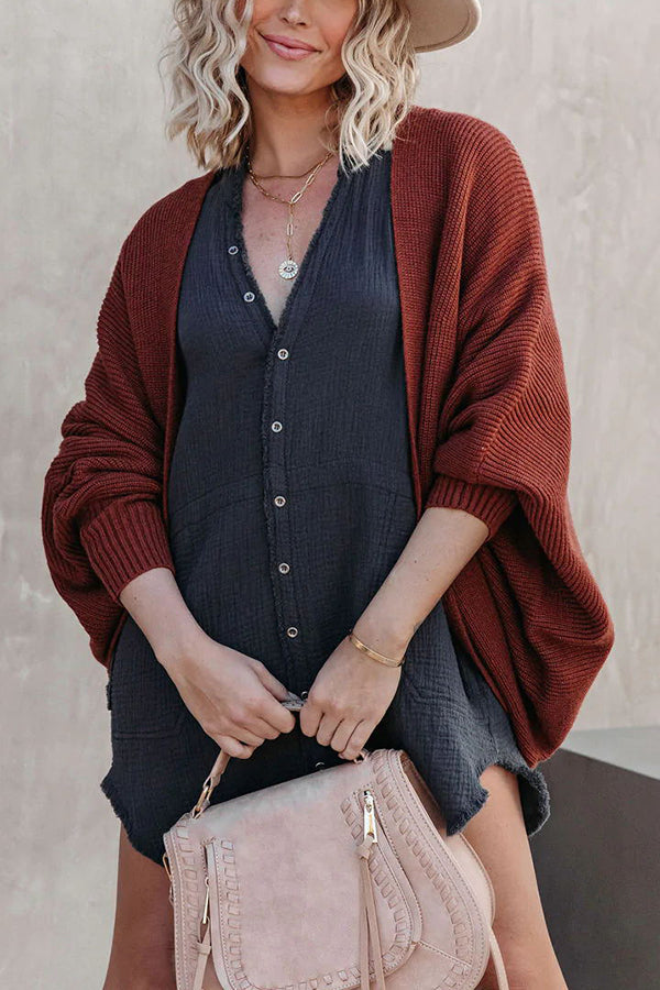 WW | City Girl Strick Dolman Ärmel Strickpullover