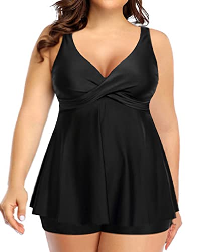 WW | Plus Size Tankini Badeanzug Bauchkontrolle Badeanzüge Für Frauen