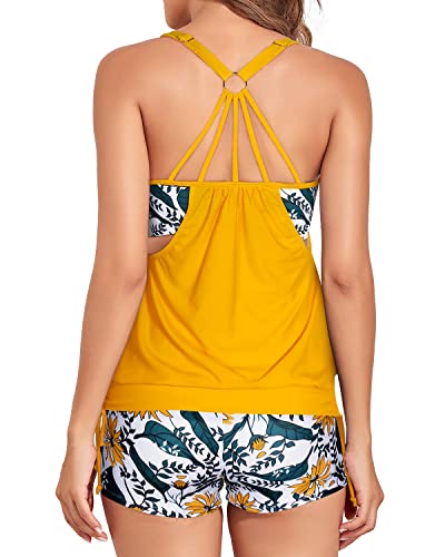 WW | Push up Damen Tankini Badeanzug Zwei Teile Bauchkontrolle Badeanzüge