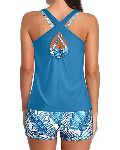 WW | Langer Torso Tankini Badeanzug Satz Mit Sport Bh Für Frauen