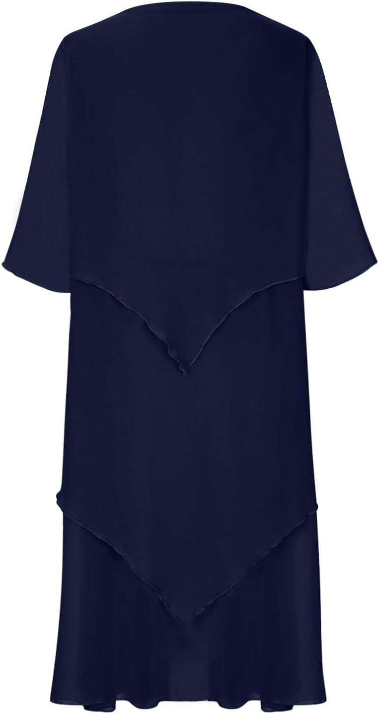 WW | Elegantes Chiffonkleid mit Lagen-Look