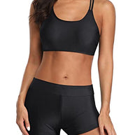 WW | Athletischer Sport Bh Und Boyshorts 3 Teilige Tankini Badeanzüge