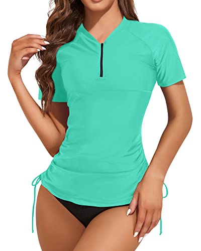 WW | Sonnengeschützter Kurzarm Rash Guard Badeanzug Für Damen