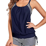 WW | 2 Teiliger Tummy Control Tankini Badeanzug Für Damen Mit Boyshorts