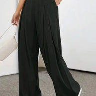 WW | Schicke Herbst Hohe Taille Plissee Hose für Frauen