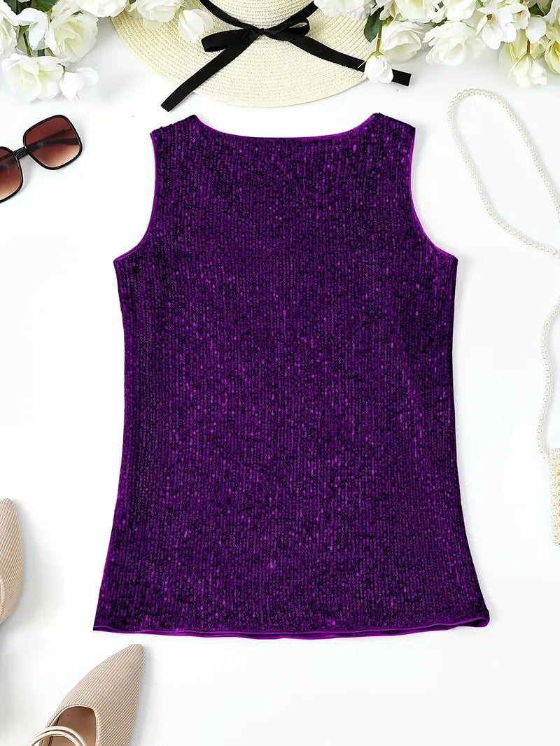 WW | Elegantes Ärmelloses Top mit Pailletten