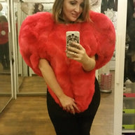 Damen Statement Kunstfelljacke mit voluminösen Ärmeln und modernem Design WW