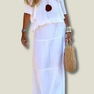 WW | Bohemian Maxikleid mit offenem Schulter für Damen