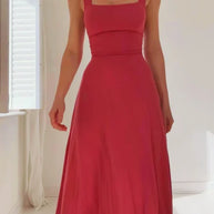 WW | Elegante Rückenfreie Maxi Kleid