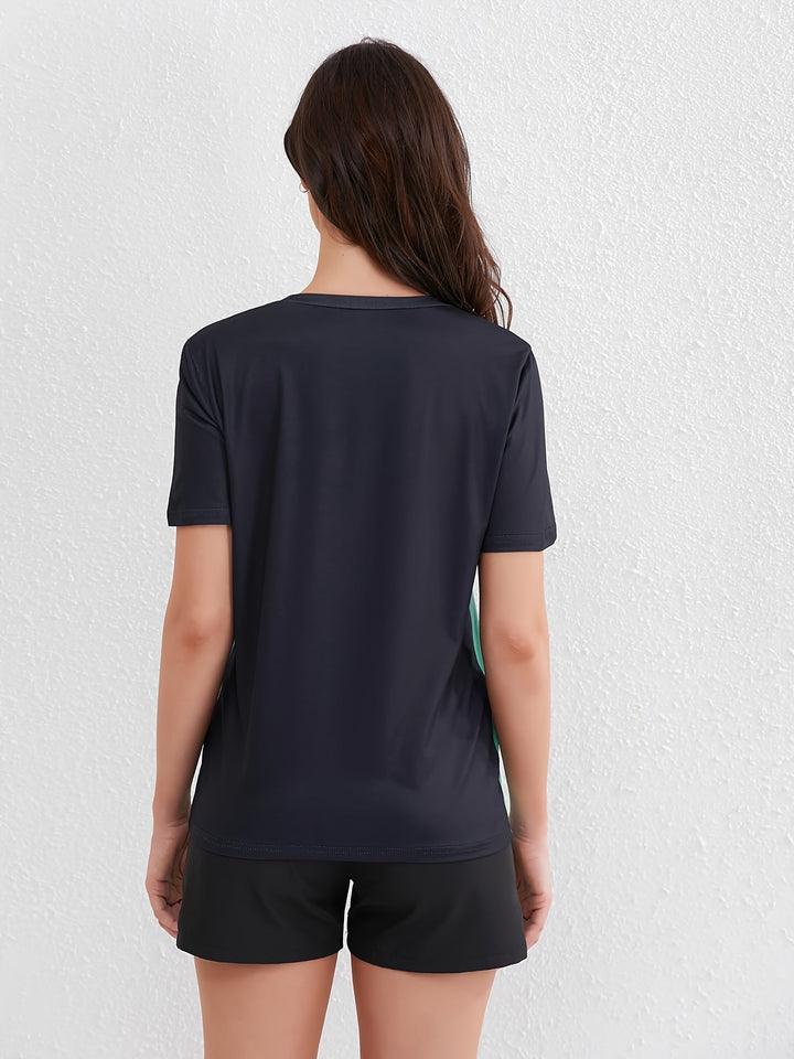 W&W Mode | Damen Ombre Sport T-shirt Mit Kurzen Ärmeln