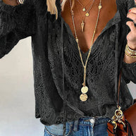 WW | Bluse Mit Spitzendetails
