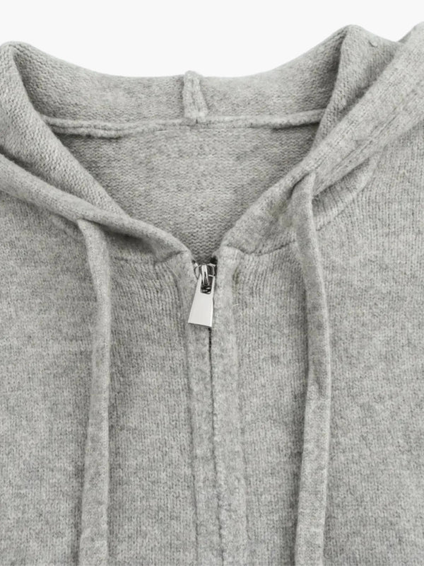 WW | Strickjacke Mit Kapuze Und Reißverschluss