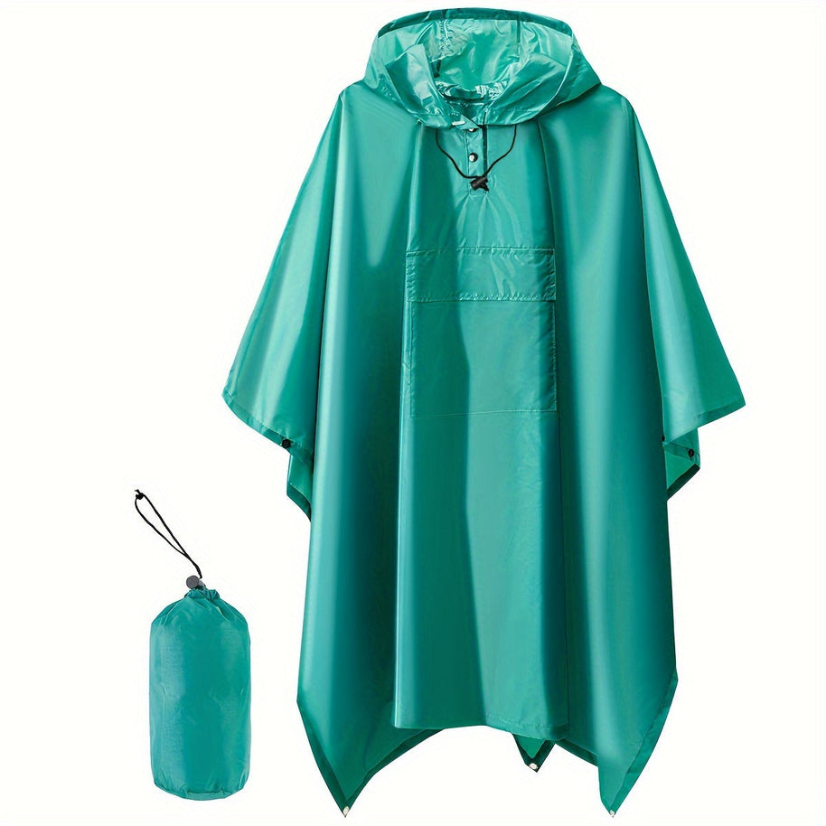 WW | Wasserdichter Faltbarer Regenponcho Mit Kapuze