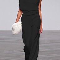 WW | Rosiedress Ein Schulter Taille Weitbeiniges Jumpsuit