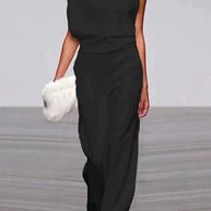 WW | Rosiedress Cowl Neck One Shoulder Batwing Sleeve Party Suit