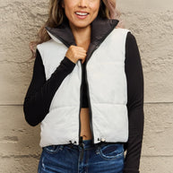 WW | Zip-Up Drawstring Puffer Weste