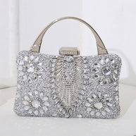 WW metallische handgefertigte Diamant-inlay-Abendtasche