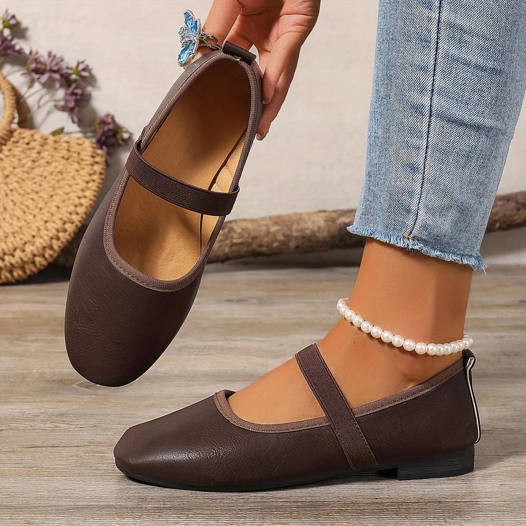 W&W Mode | Elegante Weiße Mary Jane Ballerinas