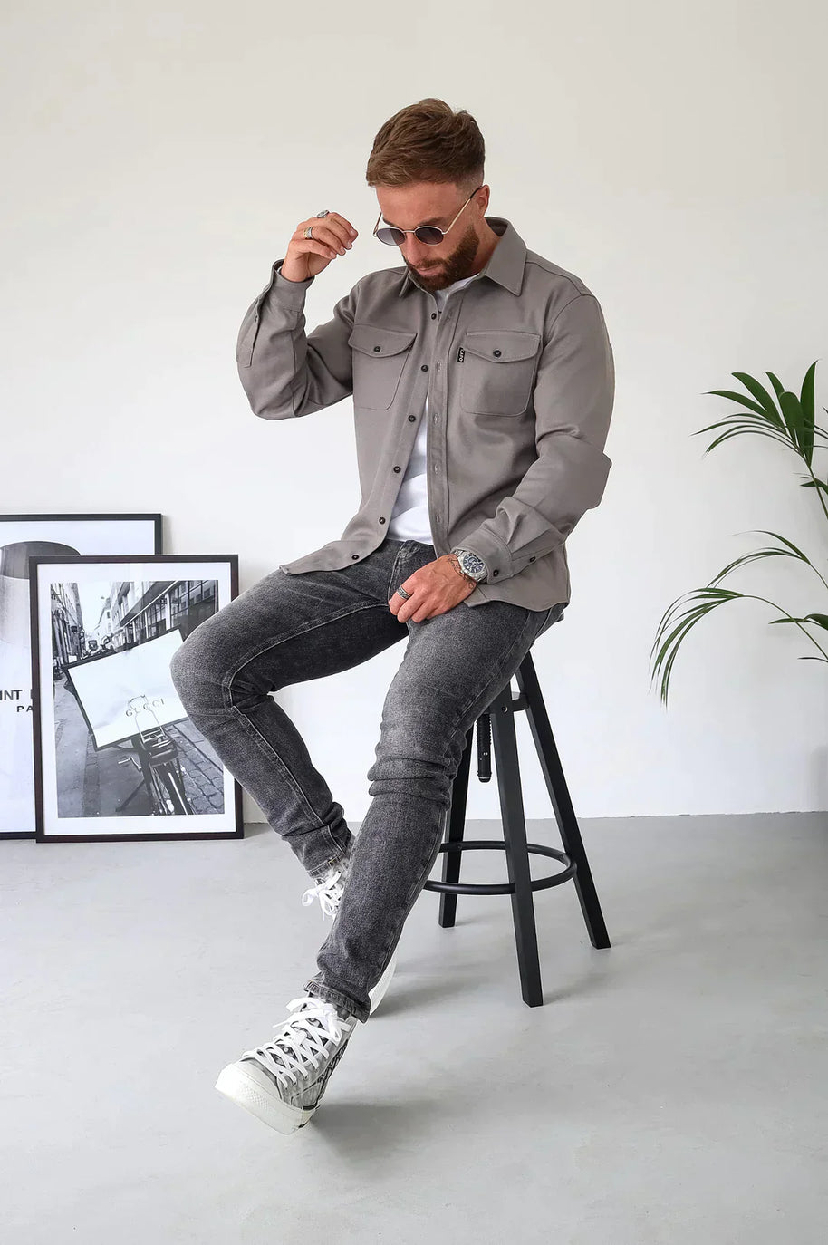 WW | Premium-Jacke mit Knopfverschluss für Herren | Stylische und bequeme Jacke