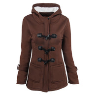 Damen Dufflecoat mit Kapuze und praktischen Taschen WW