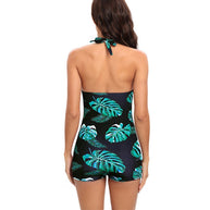 W&W | Bauchbedeckung und dünner einteiliger Sport-Badeanzug mit flachem Winkel in großen Größen