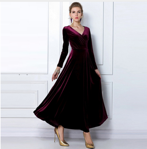 W&W Mode | Glamorous Chic Kleid mit verdicktem V-Ausschnitt