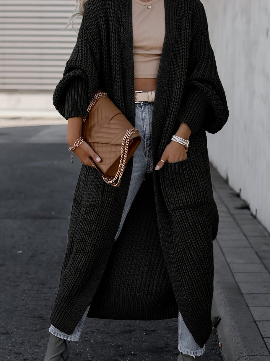 WW Strickcardigan Aus Wolle Mit Taschen Für Damen | Perfekt Für Den Alltag