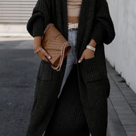 WW Strickcardigan Aus Wolle Mit Taschen Für Damen | Perfekt Für Den Alltag