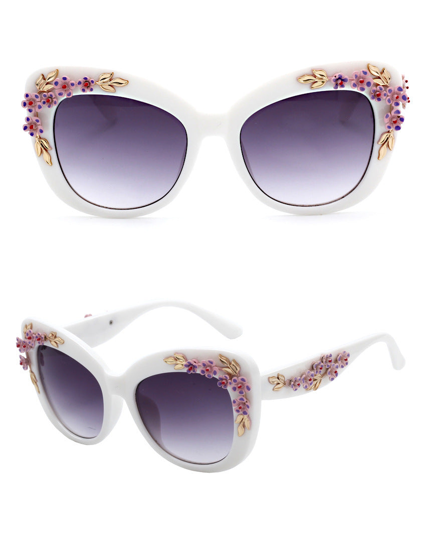 W&W Mode | Exquisite Damen Sonnenbrille Mit Blumenmuster