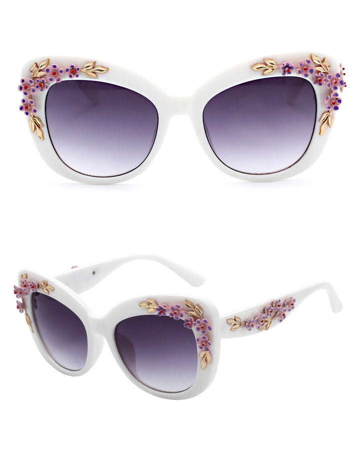 W&W Mode | Exquisite Damen Sonnenbrille Mit Blumenmuster