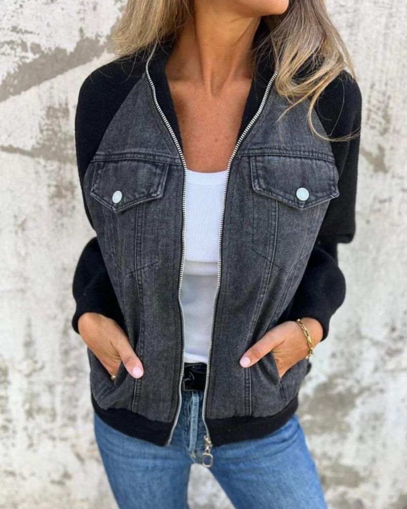 WW | Moderne Jacke Aus Denim Stoff