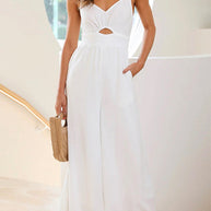 WW | Cut Out Taille Breiter Bein Cami Jumpsuit