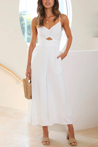 WW | Cut Out Taille Breiter Bein Cami Jumpsuit