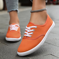 WW | Bequeme Niedrige Canvas Sneakers in Weiß