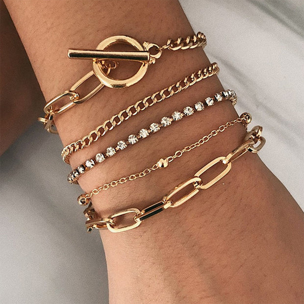 WW-teiliges modisches Charm-Armband mit geometrischem Muster