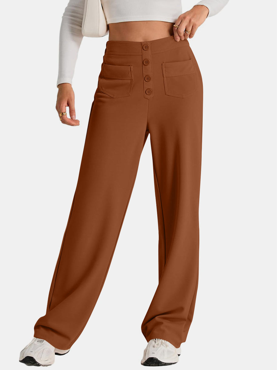 WW | Taille Weite Hose Mit Taschen Elegant Und Komfortabel
