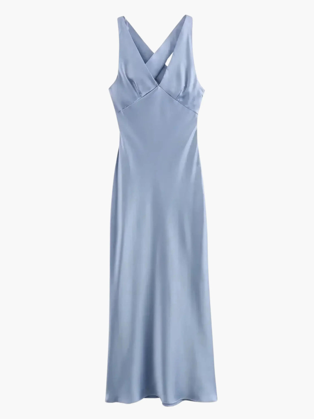 W&W Mode | Elegantes Satin Kleid Mit Kreuzdetail