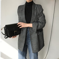 WW | blazer mit karierter jacke