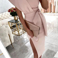 WW | Carrie In Paris Knoten Taille Bleistiftkleid