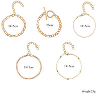 WW-teiliges modisches Charm-Armband mit geometrischem Muster