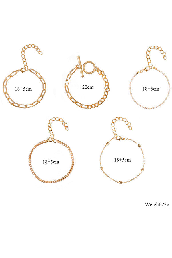 WW-teiliges modisches Charm-Armband mit geometrischem Muster